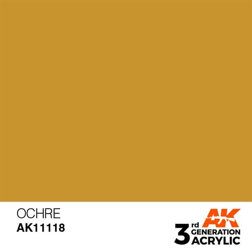 AK11118 Akryl maling, 17 ml, okker - standard