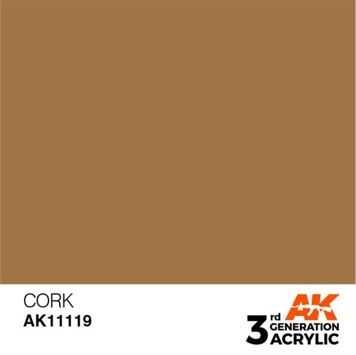 AK11119 Akryl maling, 17 ml, kork - standard