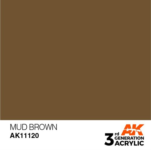 AK11120 Akryl maling, 17 ml, brun mudder - standard