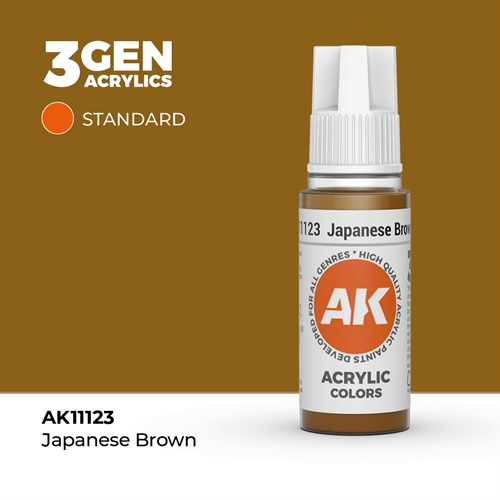 AK11123 Akryl maling, 17 ml, japansk brun - standard