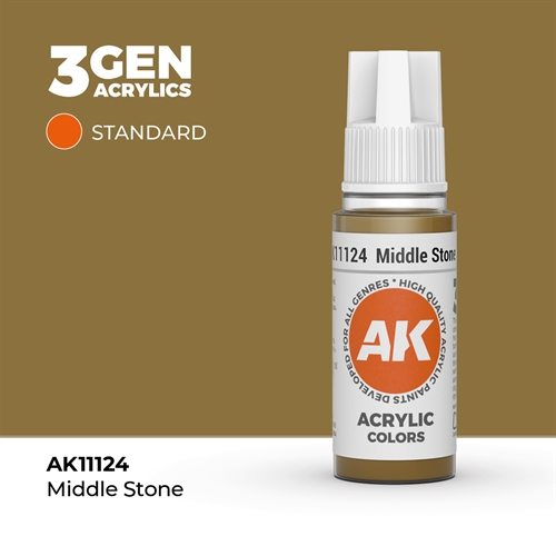 AK11124 Akryl maling, 17 ml, mellem sten - standard