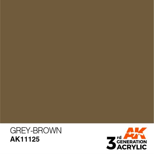 AK11125 Akryl maling, 17 ml, grå brun - standard