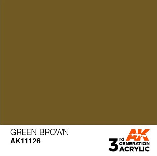 AK11126 Akryl maling, 17 ml, grøn-brun - standard