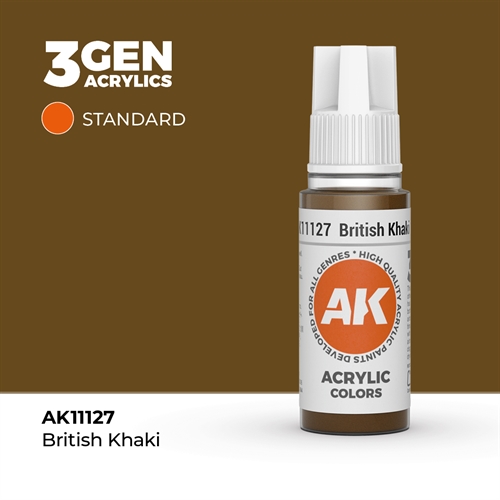 AK11127 Akryl maling, 17 ml, britisk khaki - standard