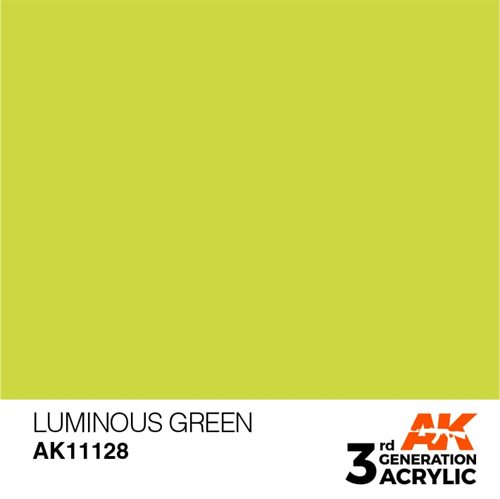 AK11128 Akryl maling, 17 ml, lysende grøn - standard