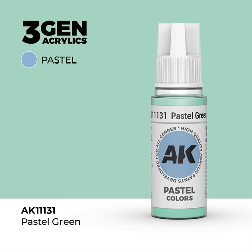 AK11131 Akryl maling, 17 ml, pastel grøn - pastel