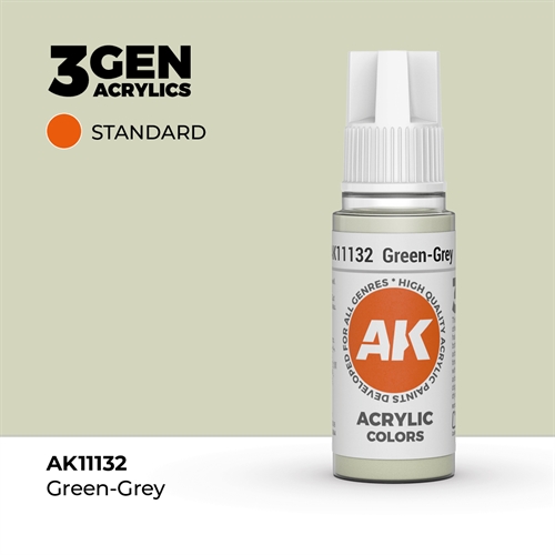 AK11132 Akryl maling, 17 ml, grøn grå - standard