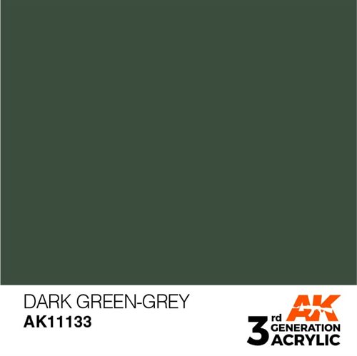 AK11133 Akryl maling, 17 ml, mørk grøn-grå - standard