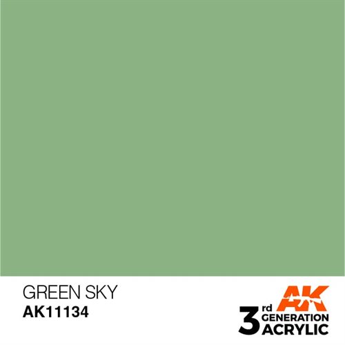 AK11134 Akryl maling, 17 ml, grøn sky - standard