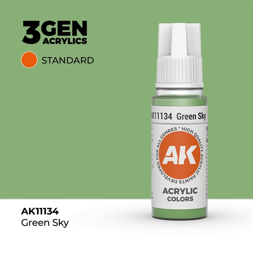 AK11134 Akryl maling, 17 ml, grøn sky - standard