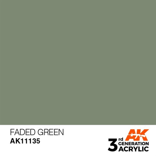 AK11135 Akryl maling, 17 ml, faded green - standard