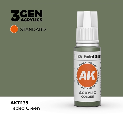 AK11135 Akryl maling, 17 ml, mat grøn - standard