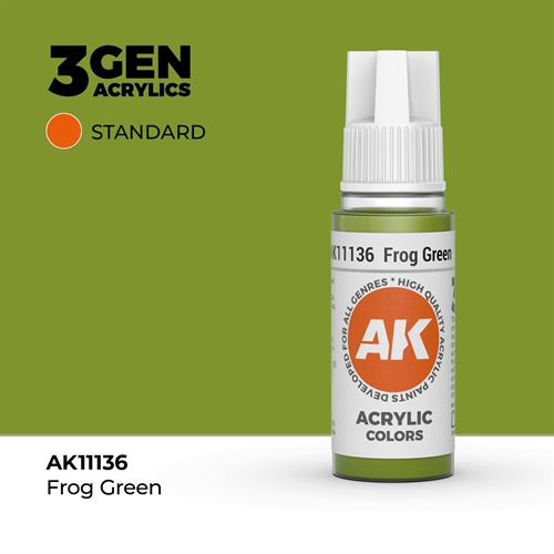 AK11136 Akryl maling, 17 ml, frø grøn - standard