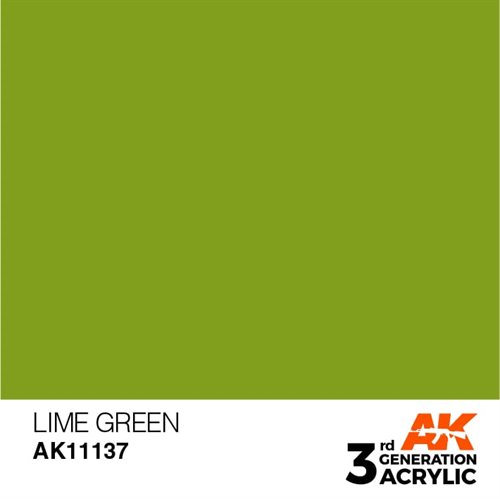 AK11137 Akryl maling, 17 ml, lime grøn - standard