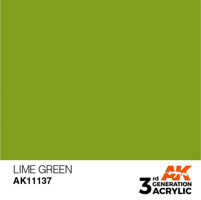 AK11137 Akryl maling, 17 ml, lime grøn - standard