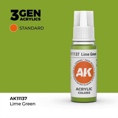 AK11137 Akryl maling, 17 ml, lime grøn - standard