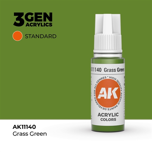 AK11140 Akryl maling, 17 ml, græs grøn - standard