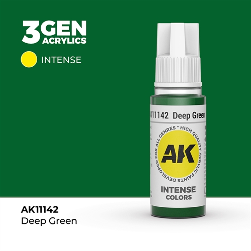 AK11142 Akryl maling, 17 ml, dyb grøn - intense