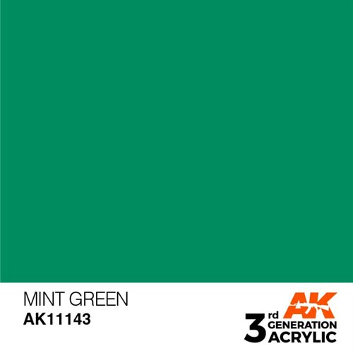 AK11143 Akryl maling, 17 ml, mint grøn - standard