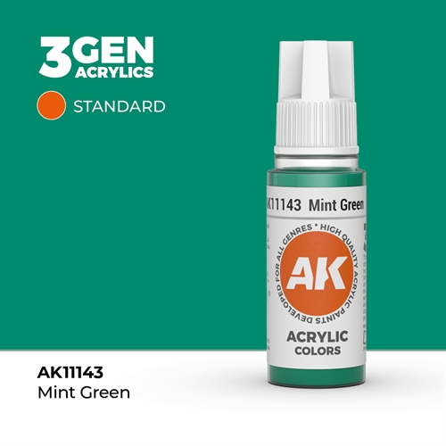 AK11143 Akryl maling, 17 ml, mint grøn - standard