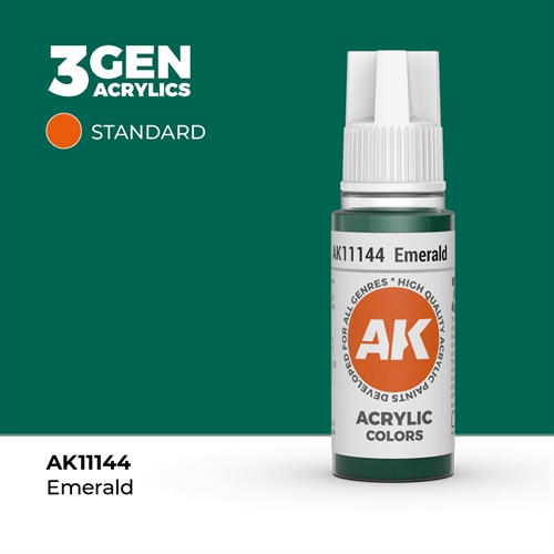 AK11144 Akryl msling, 17 ml, smaragd - standard