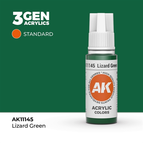 AK11145 Akryl maling, 17 ml, øgle grøn - standard