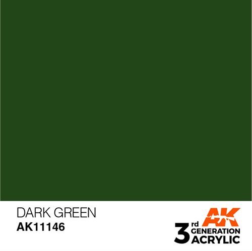 AK11146 Akryl maling, 17 ml, mørk grøn - standard