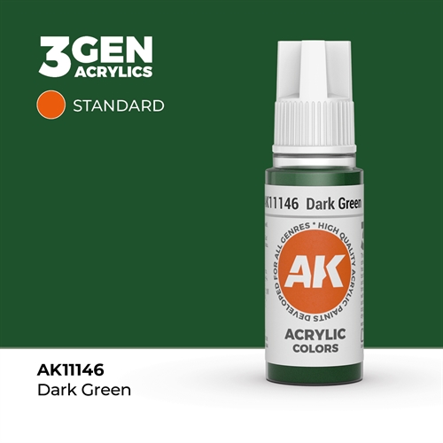 AK11146 Akryl maling, 17 ml, mørk grøn - standard