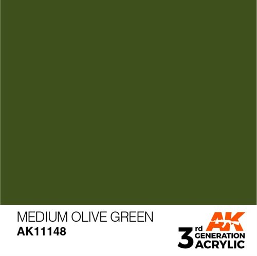 AK11148 Akryl maling, 17 ml, mellem oliven grøn - standard