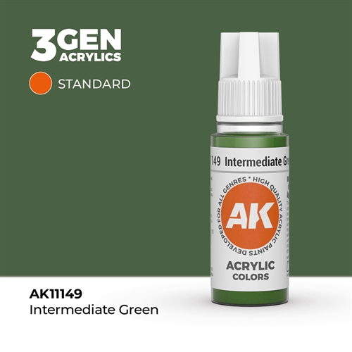 AK11149 Akryl maling, 17 ml, mellemliggende grøn - standard