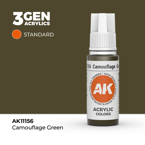 AK11156 Akryl maling, 17 ml, camouflage grøn - standard