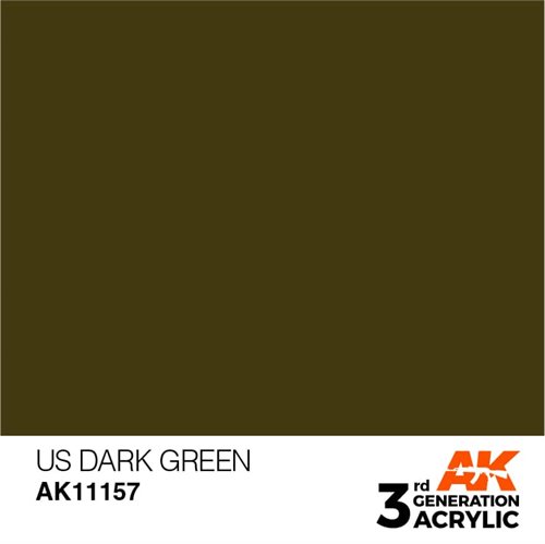 AK11157 Akryl maling, 17 ml, us mørk grøn - standard