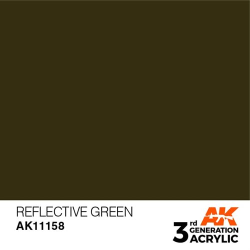 AK11158 Akryl maing, 17 ml, reflektiv grøn - standard