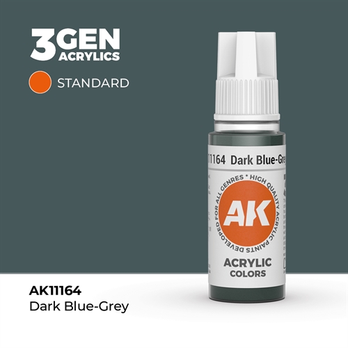 AK11164 Akryl maling, 17 ml, mørk blå-grå - standard