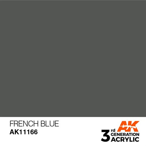 AK11166 Akryl maling, 17 ml, fransk blå - standard
