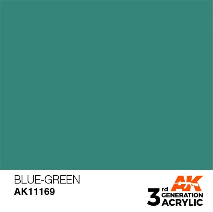 AK11169 Akryl maling, 17 ml, blå-grøn - Standard