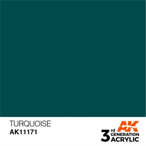 AK11171 Akryl maling, 17 ml, turquise - standard