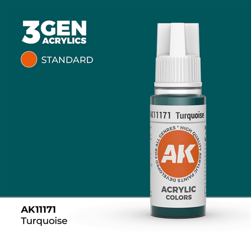AK11171 Akryl maling, 17 ml, turkis - standard