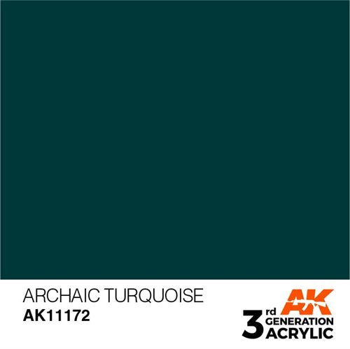 AK11172 Akryl maling, 17 ml, gammeldags turkis - standard