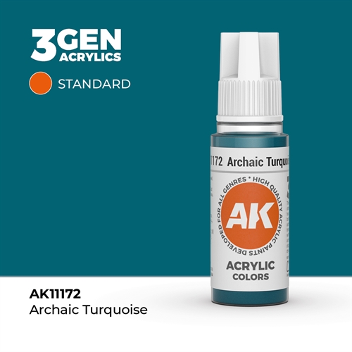 AK11172 Akryl maling, 17 ml, gammeldags turkis - standard