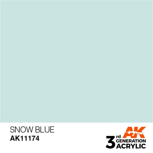 AK11174 Akryl maling, 17 ml, sne blå - standard
