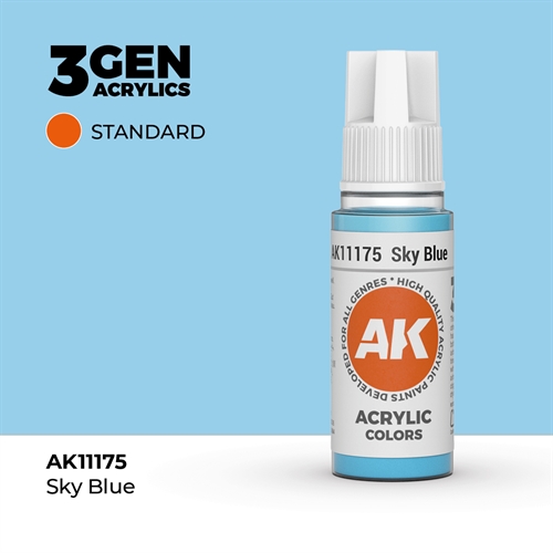 AK11175 Akryl maling, 17 ml, sky blå - standard