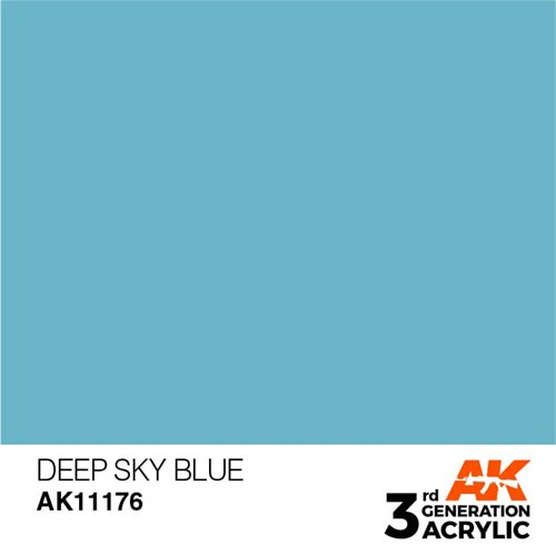 AK11176 Akryl maling, 17 ml, dyb sky blå - standard