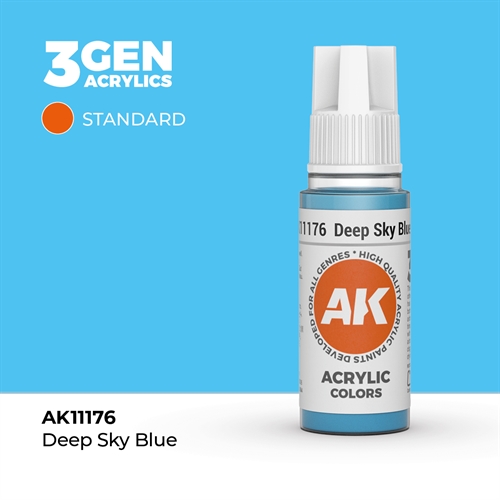 AK11176 Akryl maling, 17 ml, dyb sky blå - standard