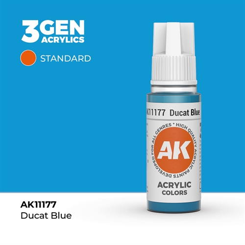 AK11177 Akryl maling, 17 ml, dukat blå - standard