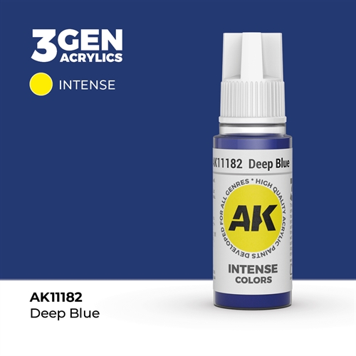 AK11182 Akryl maling 17, ml, dyb blå - intense