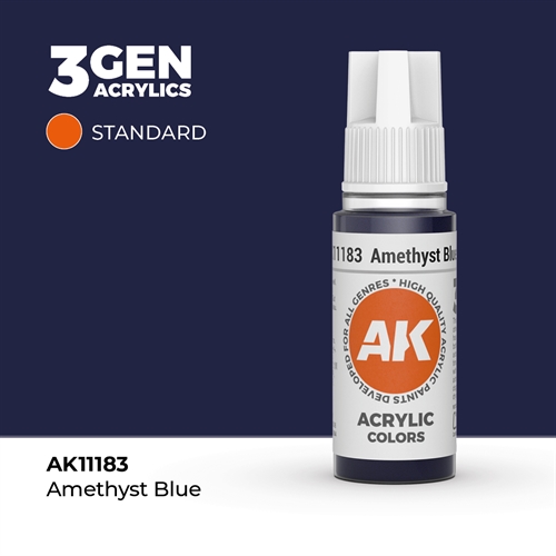 AK11183 Akryl maling, 17 ml, ametyst blå - standard
