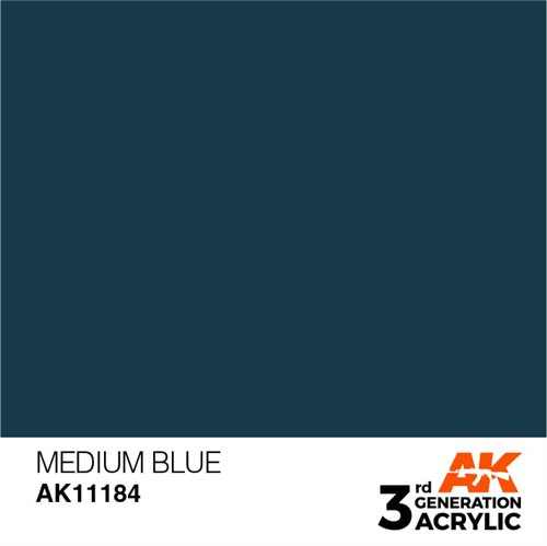 AK11184 Akryl maling, 17 ml, mellem blå - standard