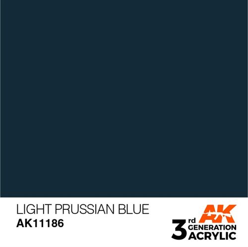 AK11186 Akryl maling, 17 ml, lys preussisk blå - standard
