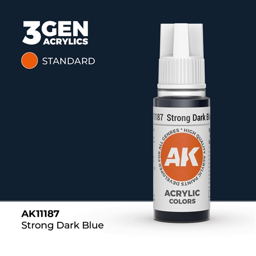 AK11187 Akryl maling, 17 ml, stærk mørk blå - standard